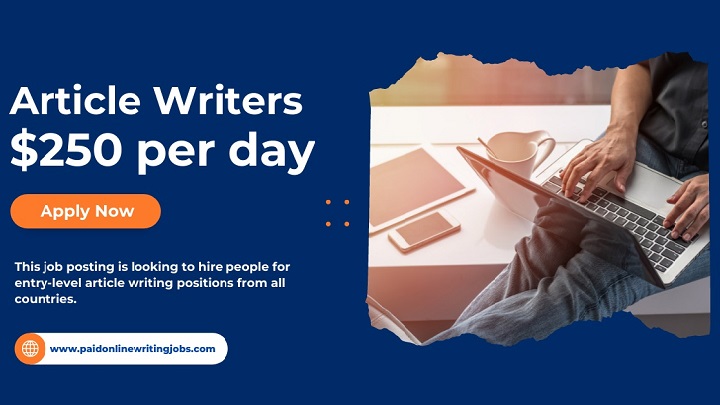 Earn $250 Daily Writing Articles - No Experience Needed