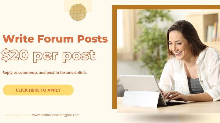 Earn $20 Per Post: Work Remotely as a Forum Writer